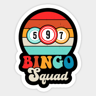 Bingo Squad T shirt For Women Sticker